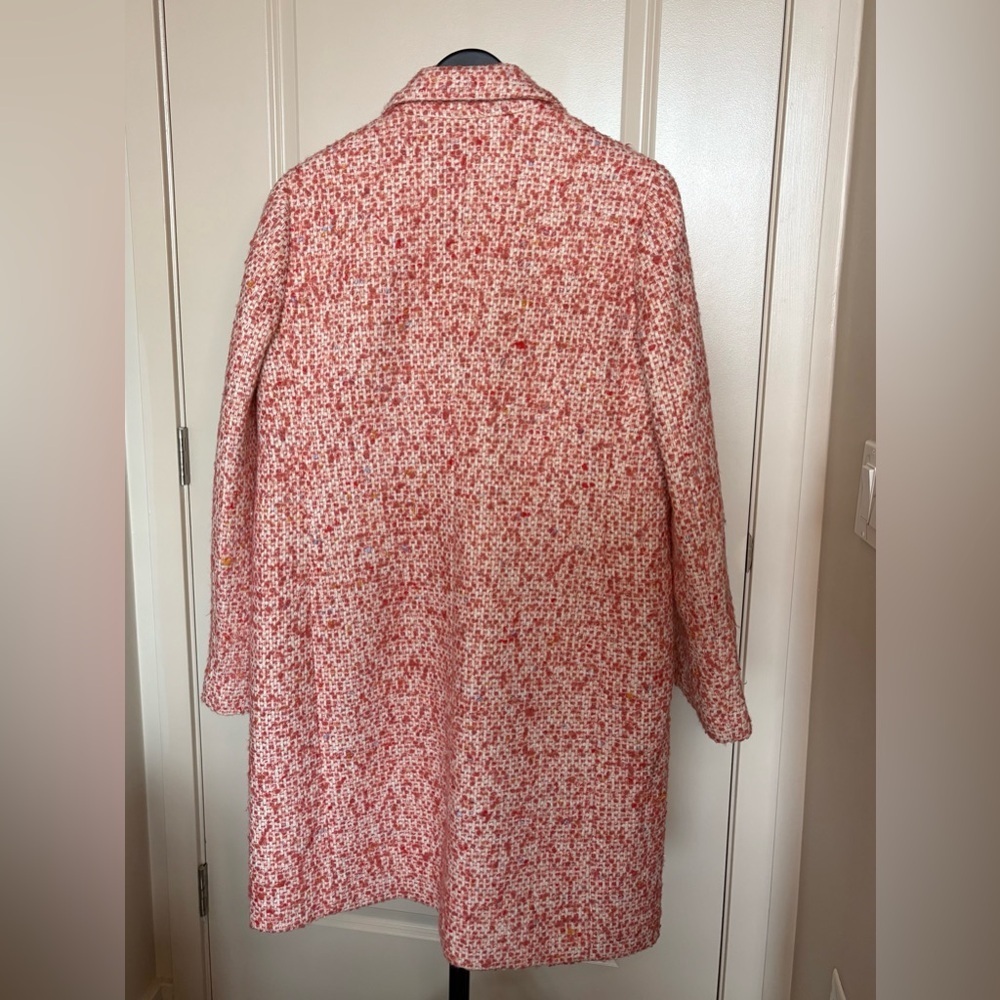 J.Crew Daphne Italian Tweed Topcoat Melange Pink Size 6 - Picture 2 of 7
